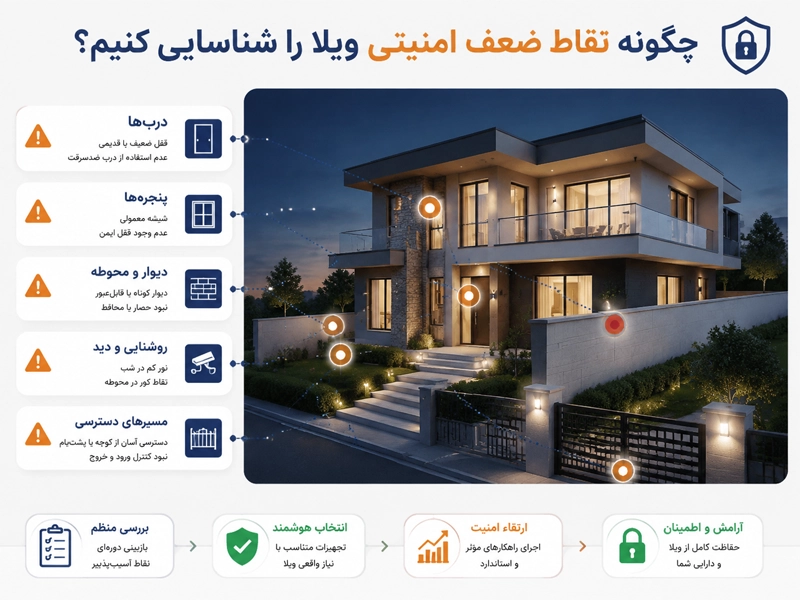 روش های شناسایی نقاط ضعف امنیتی ویلا